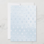 Blue Teddy Bear in Basket Dusche Einladung (Rückseite)