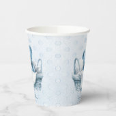Blue Teddy Bear in Basket Paper Cups Pappbecher (Links)