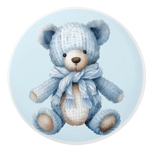 Blue Teddy Bear Keramikknauf (Vorderseite)