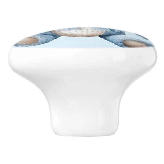 Blue Teddy Bear Keramikknauf (Seitenansicht)