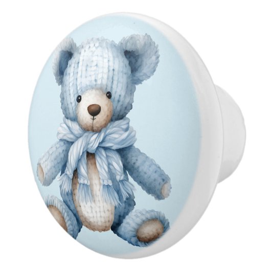 Blue Teddy Bear Keramikknauf (Rechts)
