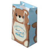 Blue Teddy Bear Kleine Geschenktüte (Rückseite Schrägansicht)