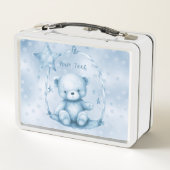 Blue Teddy Bear Metal Lunch Box (Rückseite)