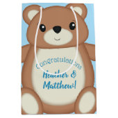 Blue Teddy Bear Mittlere Geschenktüte (Vorderseite)