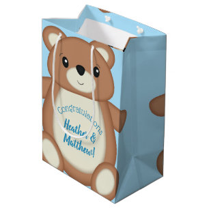 Blue Teddy Bear Mittlere Geschenktüte