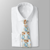 Blue Teddy Bear Neck Tie Krawatte (Gebunden)