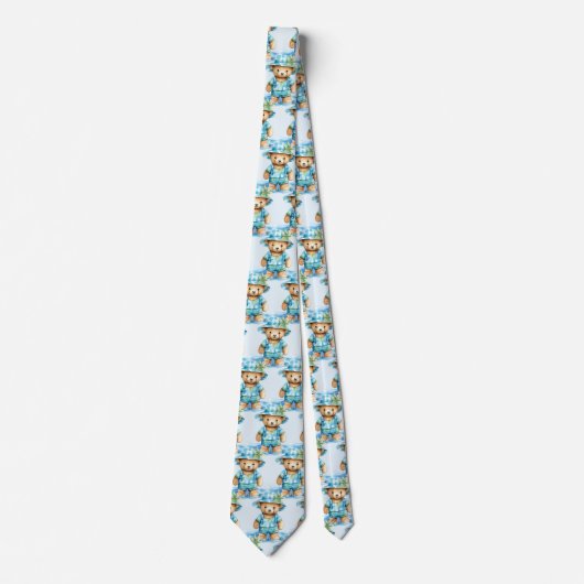 Blue Teddy Bear Neck Tie Krawatte (Vorderseite)