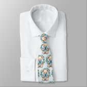 Blue Teddy Bear Neck Tie Krawatte (Gebunden)