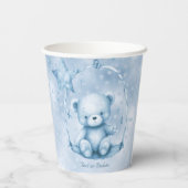 Blue Teddy Bear Paper Cups Pappbecher (Rückseite)