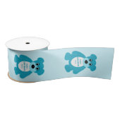 Blue Teddy Bear Personalisiert Baby Dusche Satinband (Spule)