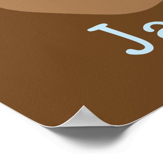 Blue Teddy Bear Poster (Ecke)