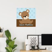 Blue Teddy Bear Poster (Heimbüro)
