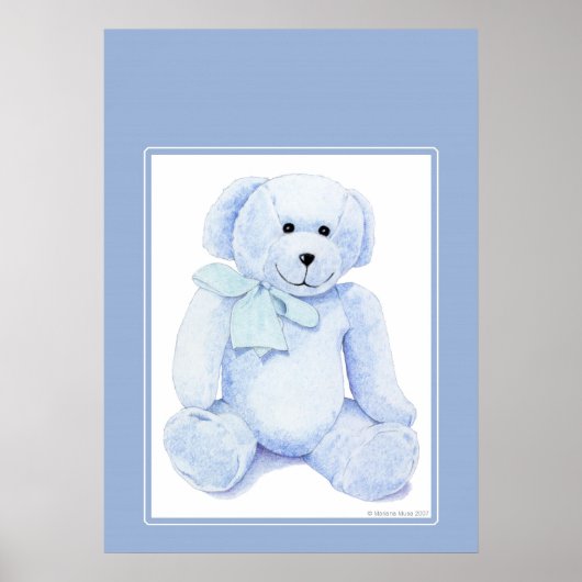 Blue Teddy Bear Poster (Vorne)