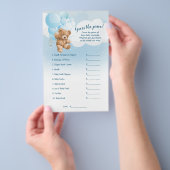 Blue Teddy Bear rät das Price Baby Showspiel Flyer (Handgriff)
