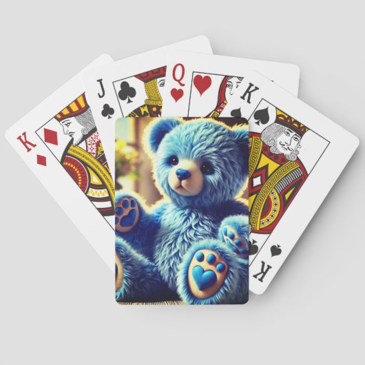 Blue Teddy Bear Spielkarten (Rückseite)