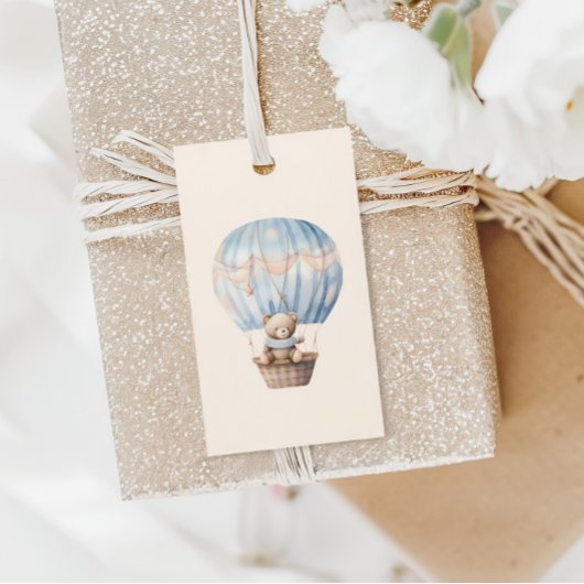 Blue Teddy Bear Stars Baby Dusche Geschenkanhänger