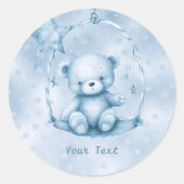 Blue Teddy Bear Sticker (Vorderseite)