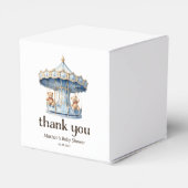 Blue Teddy Bear Twin Boys Baby Dusche Vielen Dank Geschenkschachtel (Rückseite)