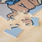 Blue Teddy Bear Welcome to the World Baby Boy Puzzle (Seite)