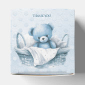 Blue Teddy Beer in Basket Gevor Box Geschenkschachtel (Oben)