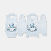 Blue Teddy Beer in Basket Gevor Box Geschenkschachtel (Ungefaltet)