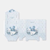 Blue Teddy Beer in Basket Gevor Box Geschenkschachtel (Ungefaltet)