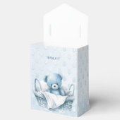 Blue Teddy Beer in Basket Gevor Box Geschenkschachtel (Geöffnet)