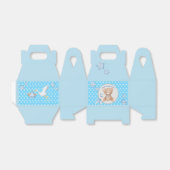 Blue Teddy Kleiner Start Baby Geschenkschachtel (Ungefaltet)