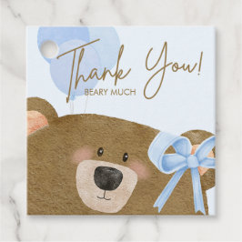 Blue Teddy wir können frühzeitig abwarten Baby Dus Geschenkanhänger