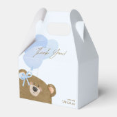 Blue Teddy wir können frühzeitig abwarten Baby Dus Geschenkschachtel (Rückseite)