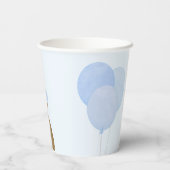 Blue Teddy wir können frühzeitig abwarten Baby Dus Pappbecher (Rückseite)