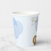 Blue Teddy wir können frühzeitig abwarten Baby Dus Pappbecher (Rechts)