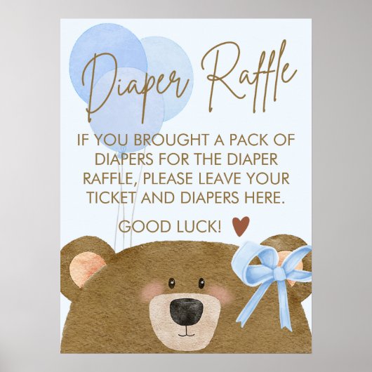 Blue Teddy wir können frühzeitig abwarten Baby Dus Poster (Vorne)