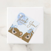 Blue Teddy wir können frühzeitig abwarten Twins Ba Geschenkanhänger (Beispiel)