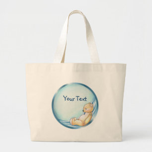 Blue Teddybear Bag Jumbo Stoffbeutel