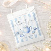 Blue Tee Party Baby Dusche Danke Geschenktütchen (Ausgeschnitten)