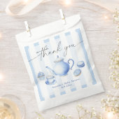 Blue Tee Party Baby Dusche Danke Geschenktütchen (Ausgeschnitten)