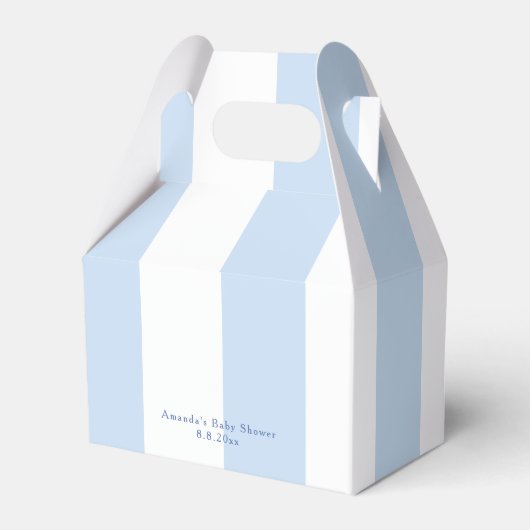 Blue Tee Party Baby Dusche Geschenkschachtel (Rückseite)