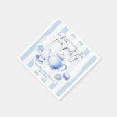 Blue Tee Party Baby Dusche Serviette (Ecke)