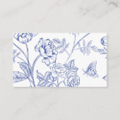 Blue Tee Party Baby Shower Book for Baby Begleitkarte (Rückseite)