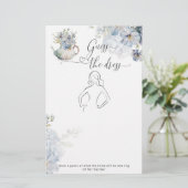 Blue Tee Party Blütenschau Brautspiel (Stehend Vorderseite)