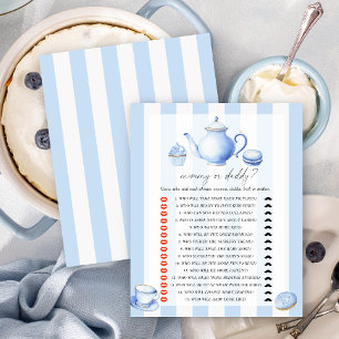 Blue Tee Party - Mami oder Papa Baby Dusche