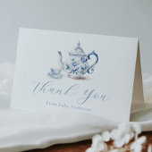 Blue Tee Party Vielen Dank Note Card Dankeskarte