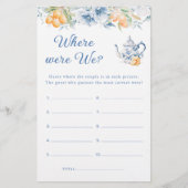 Blue Tee Pot wo wir Brautparty spielten (Vorderseite)