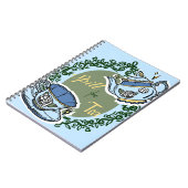 Blue Teekanne Notebook Notizblock (Linke Seite)