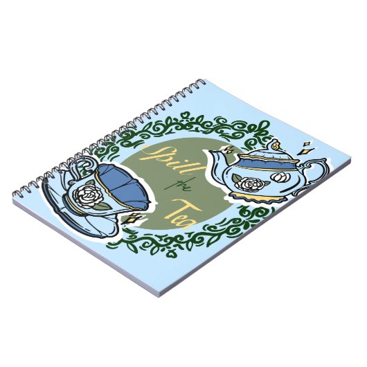 Blue Teekanne Notebook Notizblock (Linke Seite)