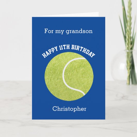 Blue Tennis Ball Birthday Karte (Vorderseite)