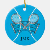 Blue Tennis Ball | Personalisieren Keramik Ornament (Vorne)