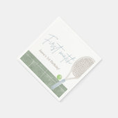 Blue Tennis First Birthday Boy Preppy Classic Serviette (Ecke)