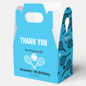 🎾 💙 🤍 Blue Tennis Party, kundenspezifisch Geschenkschachtel (Geöffnet)